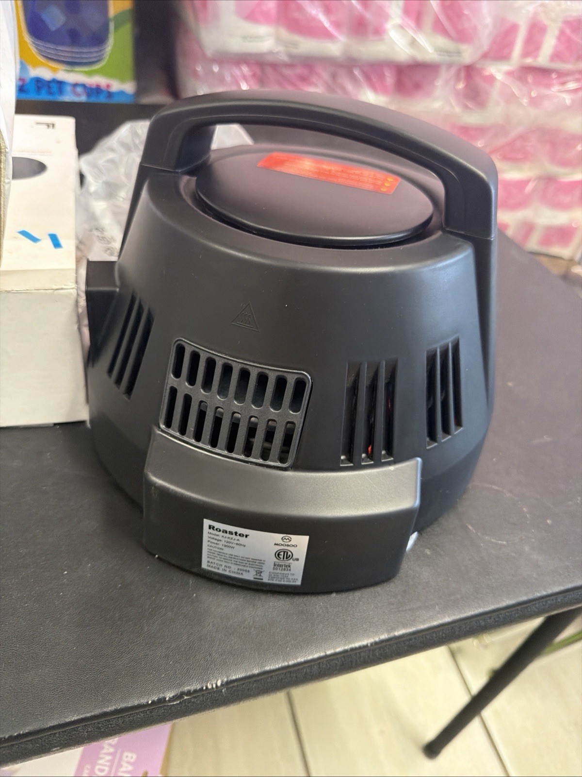 LID MOOSOO XJ-KZJ-A Air Coffee Roaster Black 1300W 120V PP + Instruction Manual