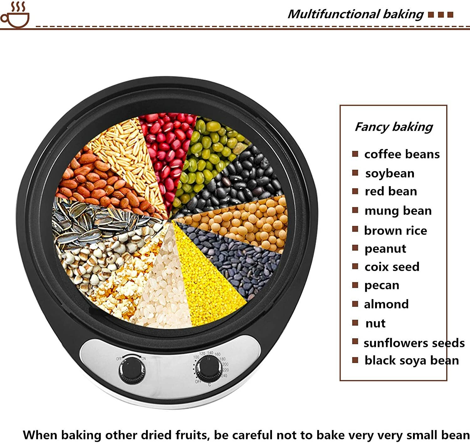 800g 800W Electric Coffee Roaster Machine for Home Coffee Beans Roaster 110V
