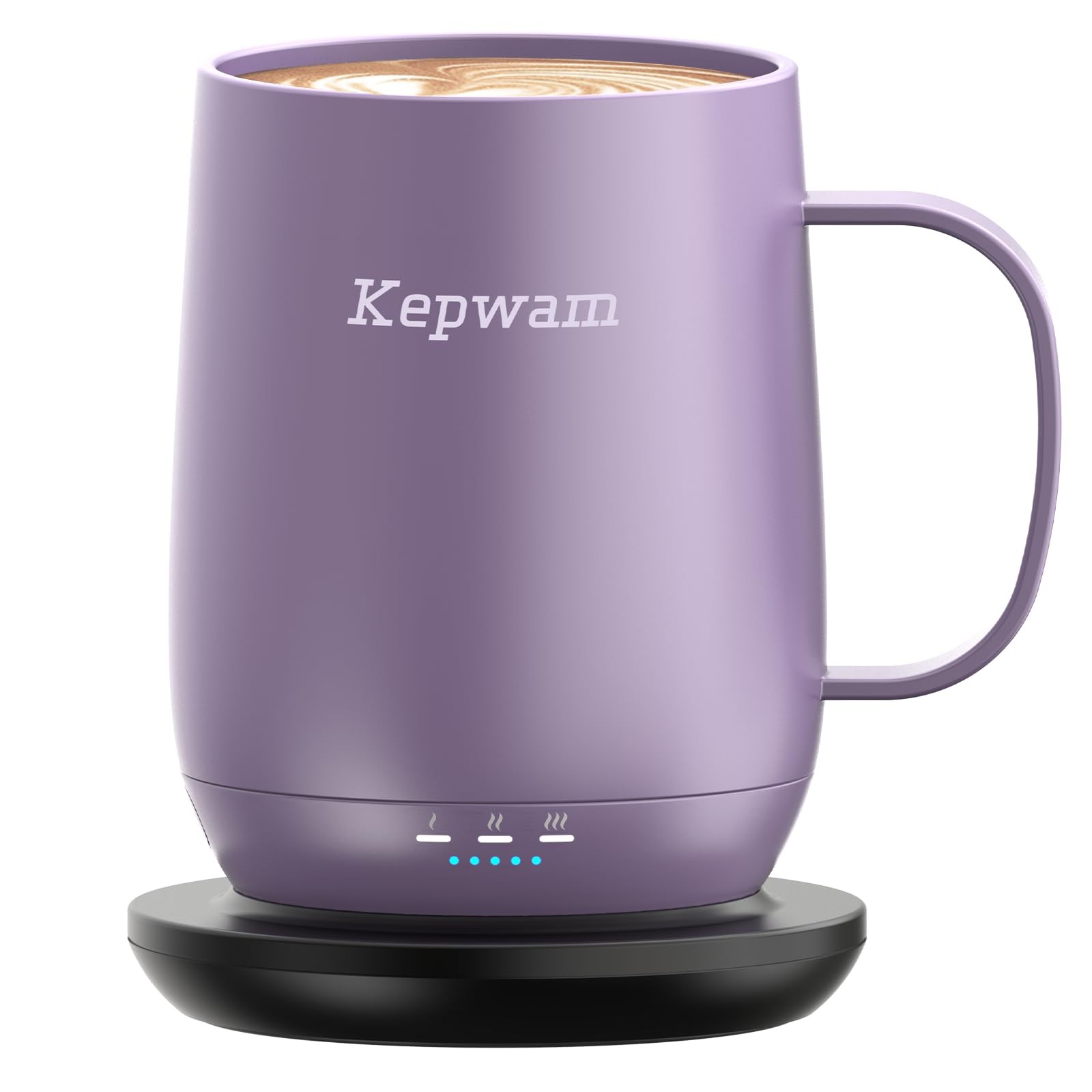 Kepwam Self Heating Coffee Mug T2, 16oz Smart Heated 16oz, Lilac Violet