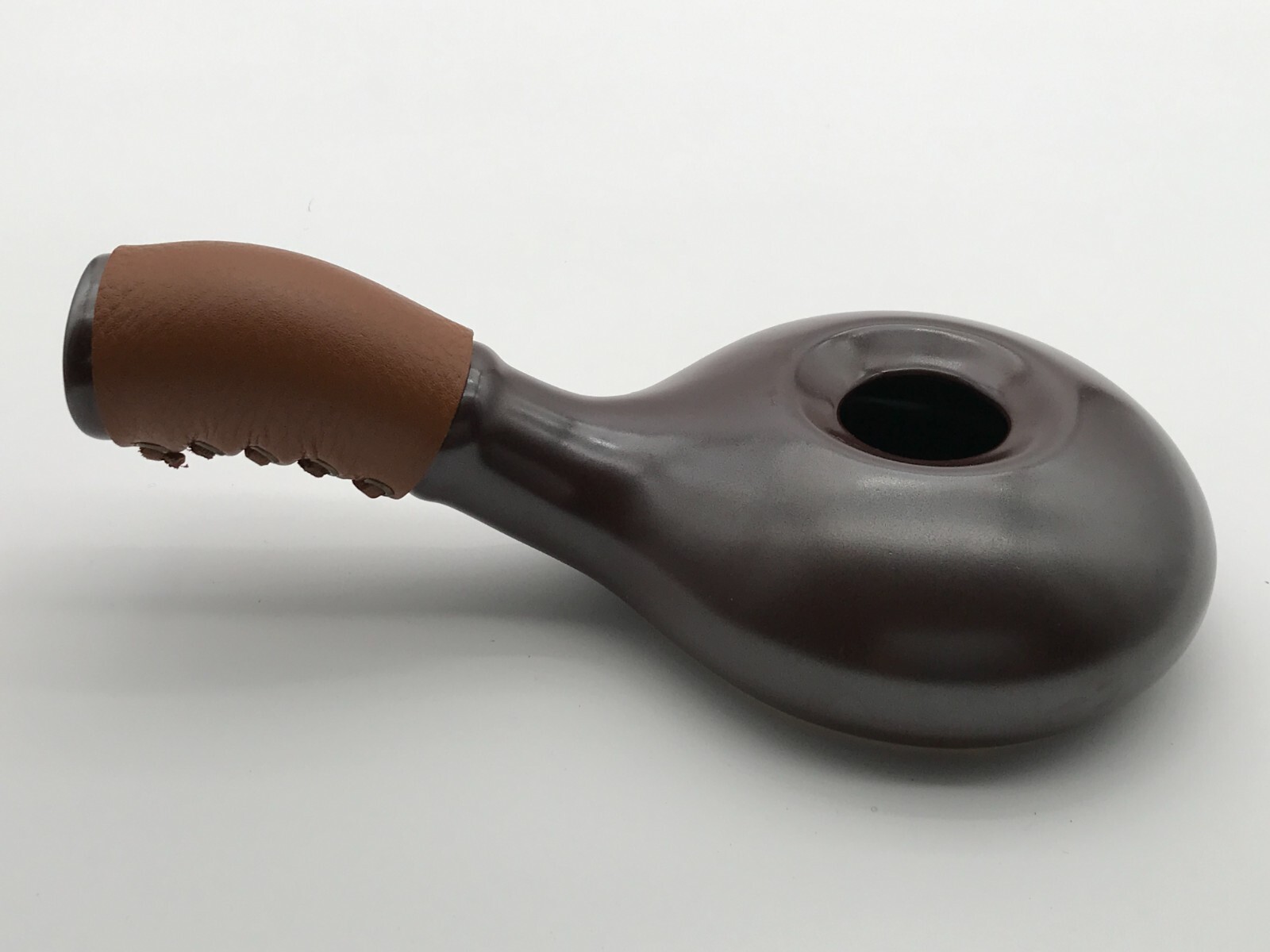Nuvo Eco Ceramic Coffee Bean Roaster Brown Leather Strap Handle Korea