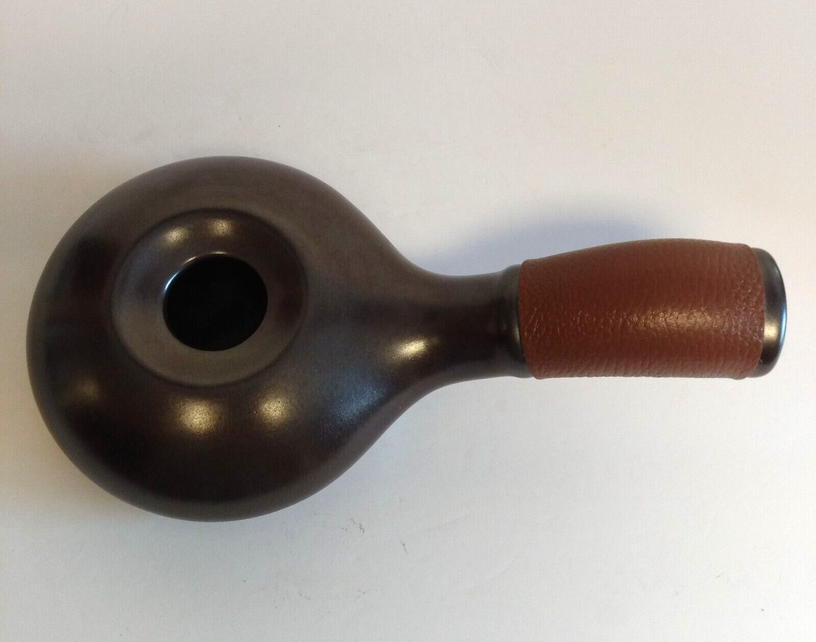 Nuvo Eco Ceramic Handy Coffee Bean Roaster Brown Leather Strap Handle Korea