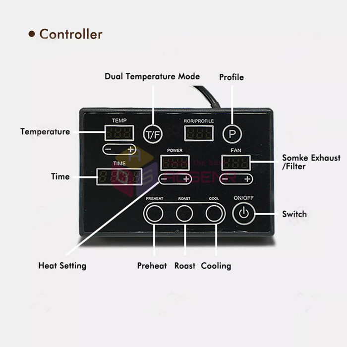 Simulates Direct Fire Electric Drum Coffee Roasting Machine Coffee Bean Roaster
