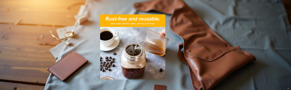 2 Pa 304 Stainl Steel Cold Brew Coffee , Ultra-Fine Mesh
