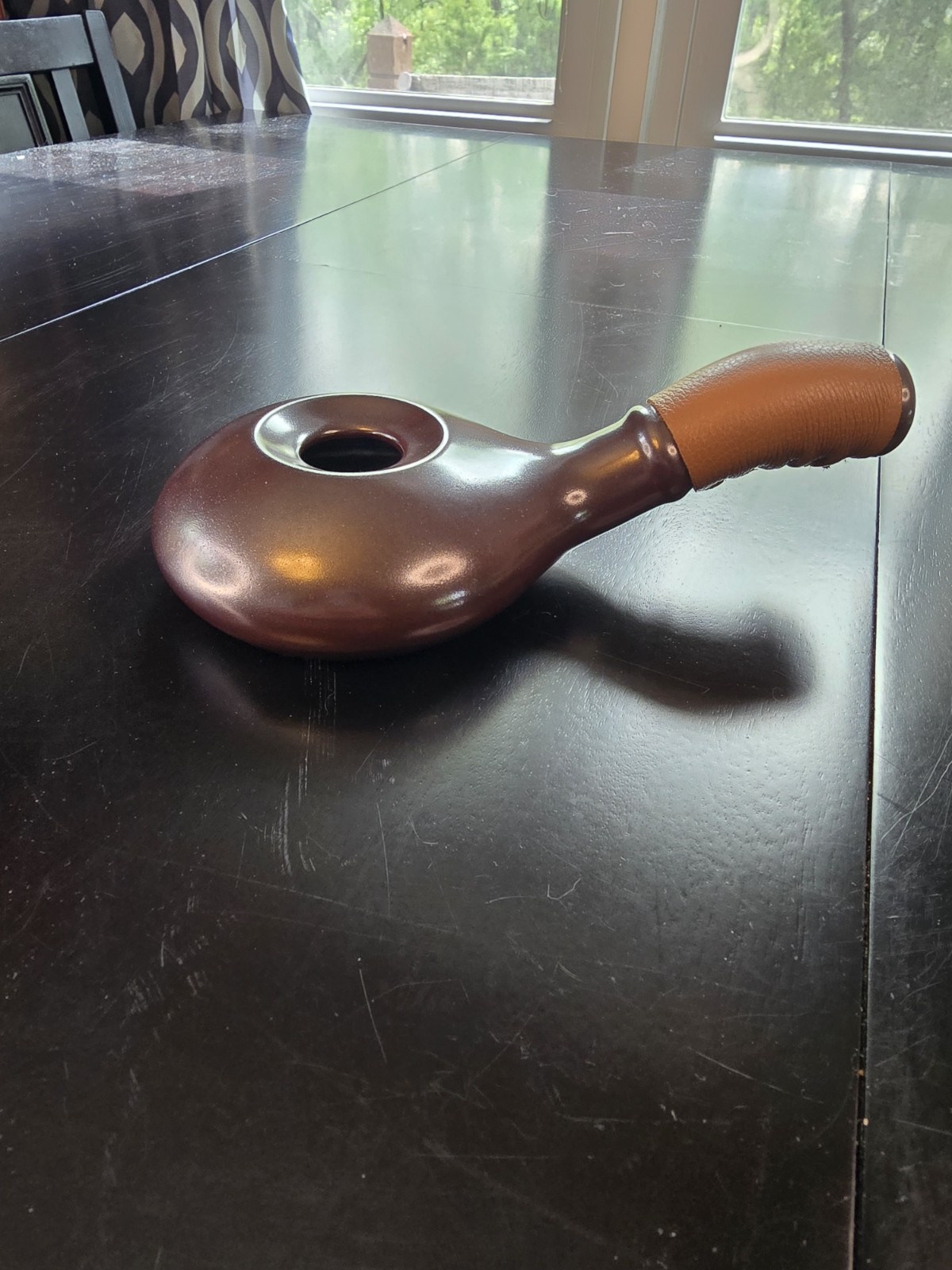 Nuvo Eco Ceramic Coffee Bean Roaster Brown Leather Strap Handle Korea