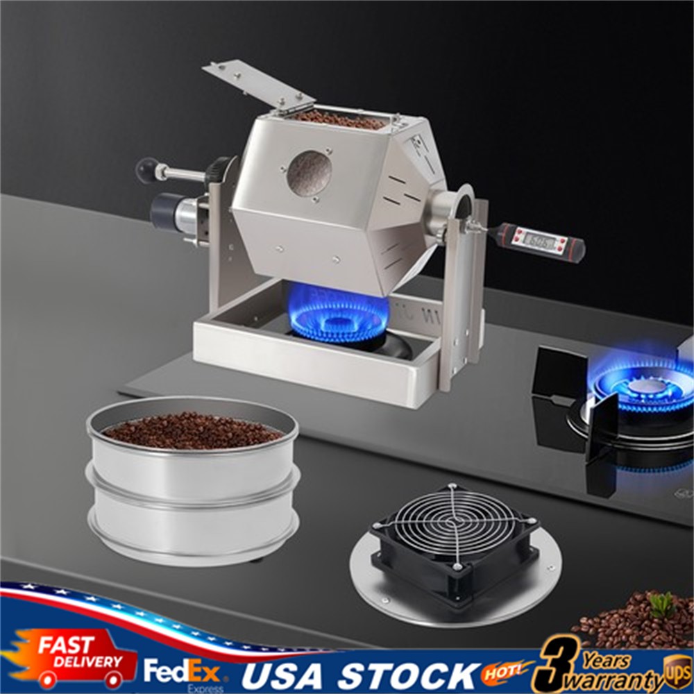 3.8L/3.45Qt Coffee Bean Roaster Commercial Coffee Bean Roaster Machine Drum Type