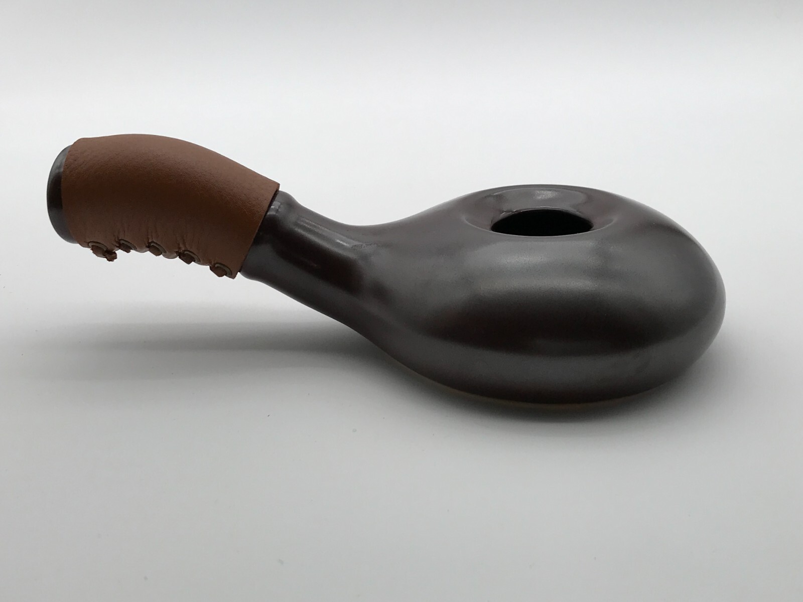 Nuvo Eco Ceramic Coffee Bean Roaster Brown Leather Strap Handle Korea
