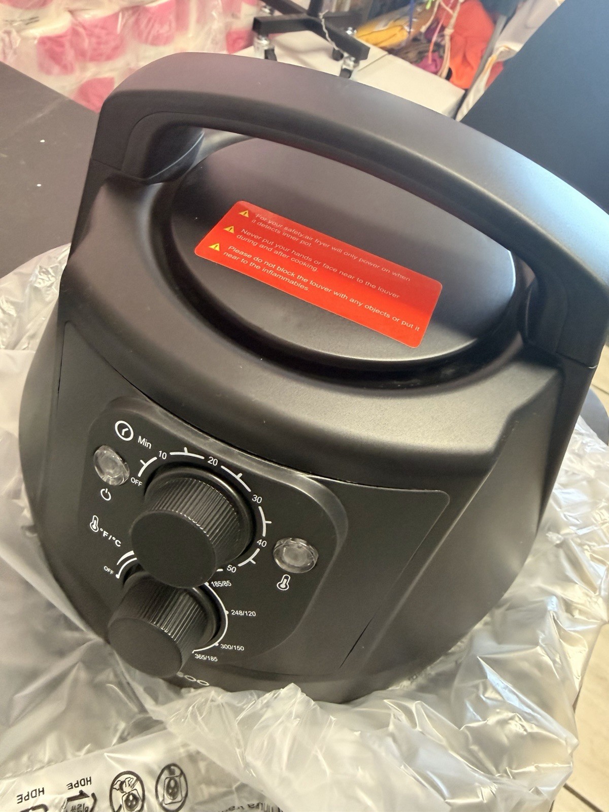 LID MOOSOO XJ-KZJ-A Air Coffee Roaster Black 1300W 120V PP + Instruction Manual