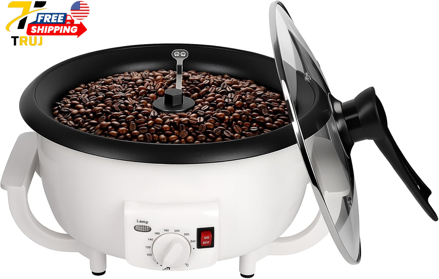 800G Home Coffee Roaster with Timer & Non-Stick 110V 1200W Power FREE SHIPPING