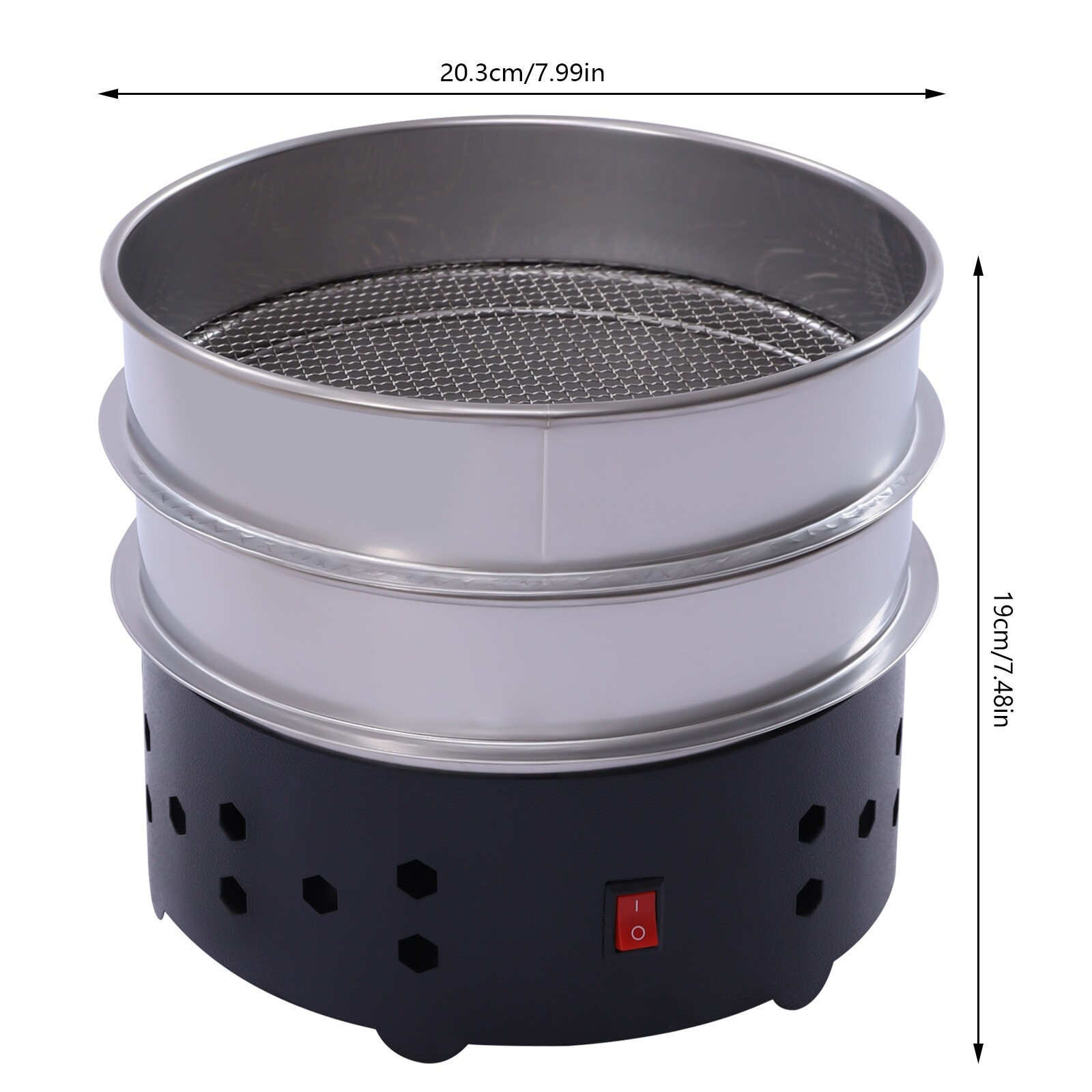1.3Lb Home Coffee Bean Cooler Large Capacity Cooling Machine Chaff Black