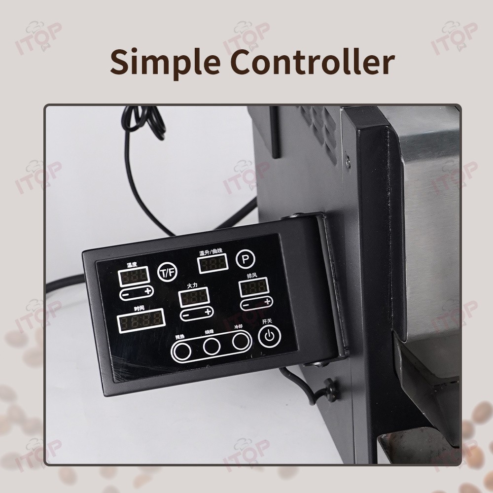 200g Electric Coffee Bean Roaster Stir Roasting 3 Modes Optional Baking Curve