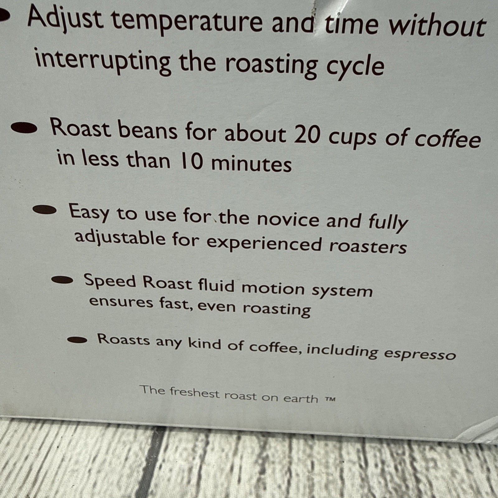 Fresh Roast SR500 Automatic Coffee Bean Roaster Model FB102SR, 120v – New Sealed