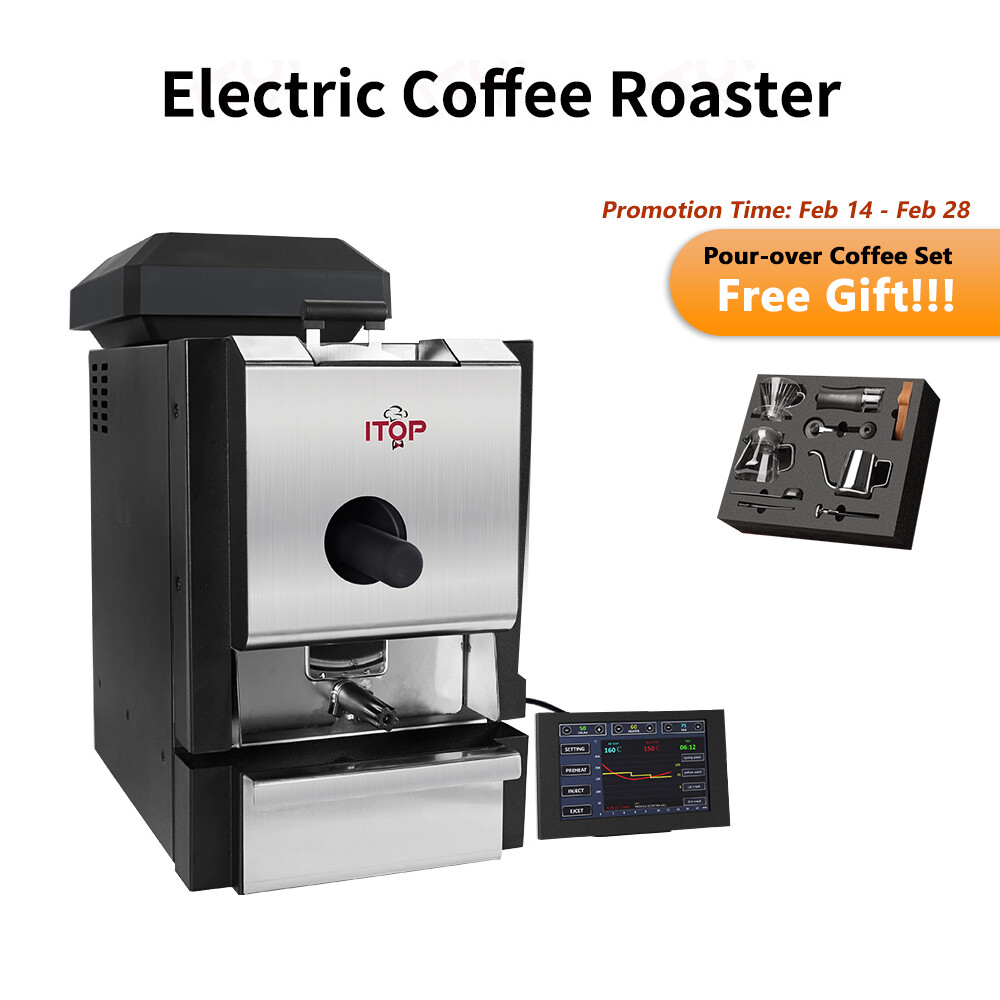 ITOP 2nd Coffee Bean Roater with Dual Control System for Artisan 110V-240V