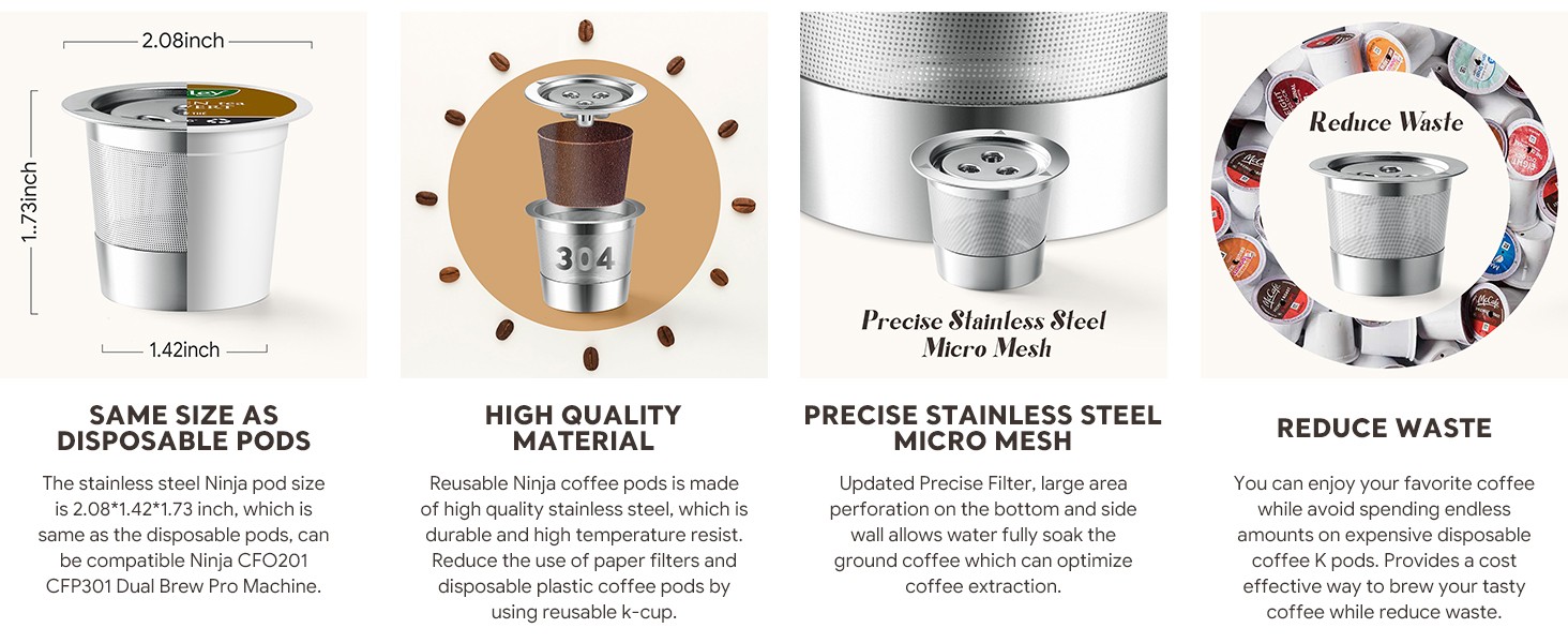 2 Pa K Cups Reble Coffee Pods for Brew Coffee Maker
