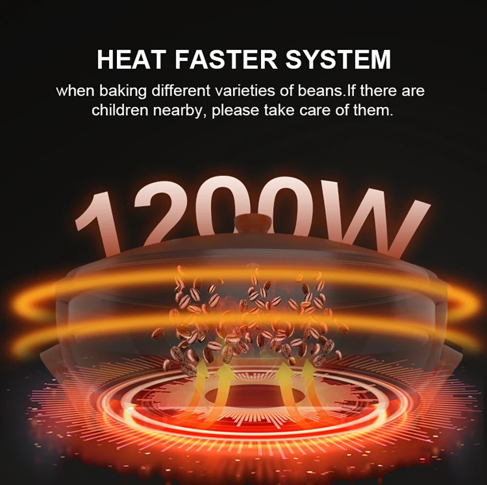 XEOLEO 800g Electric Coffee roaster 1200W Automatic Coffee Bean Baker
