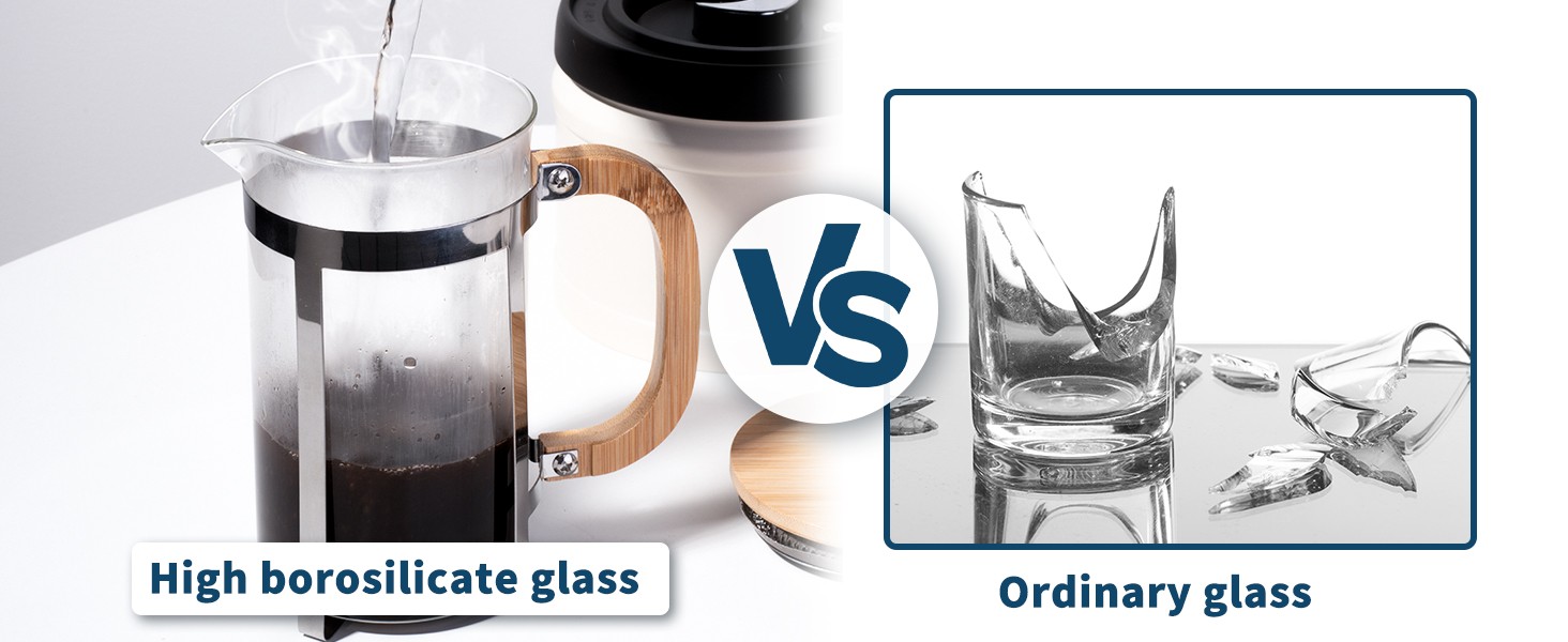 French Pr Coffee Maker & Tea Pr 20oz Borosilicate Glass