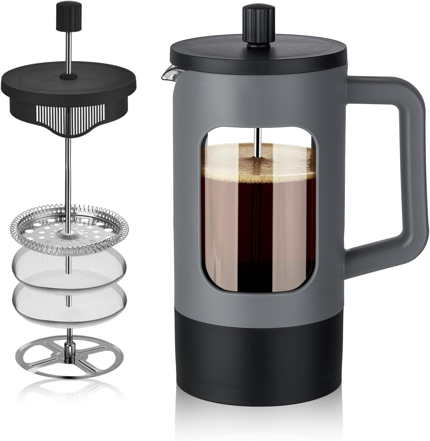 French Pr Coffee Maker, 34 oz / 4 Cup Coffee Tea Pr with