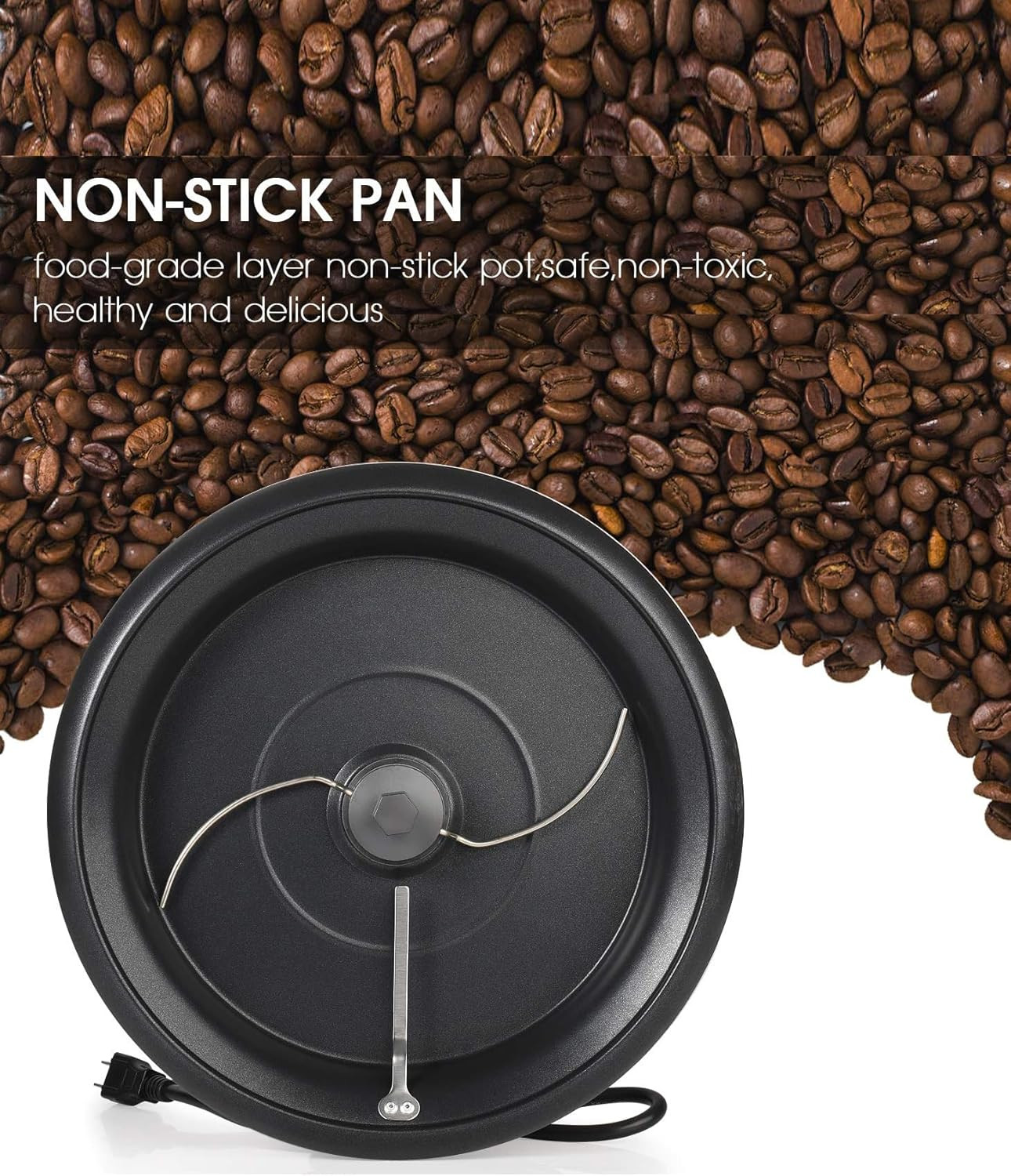 Electric Coffee Roaster 110V with Timer – 1200W Bean Roasting Machine