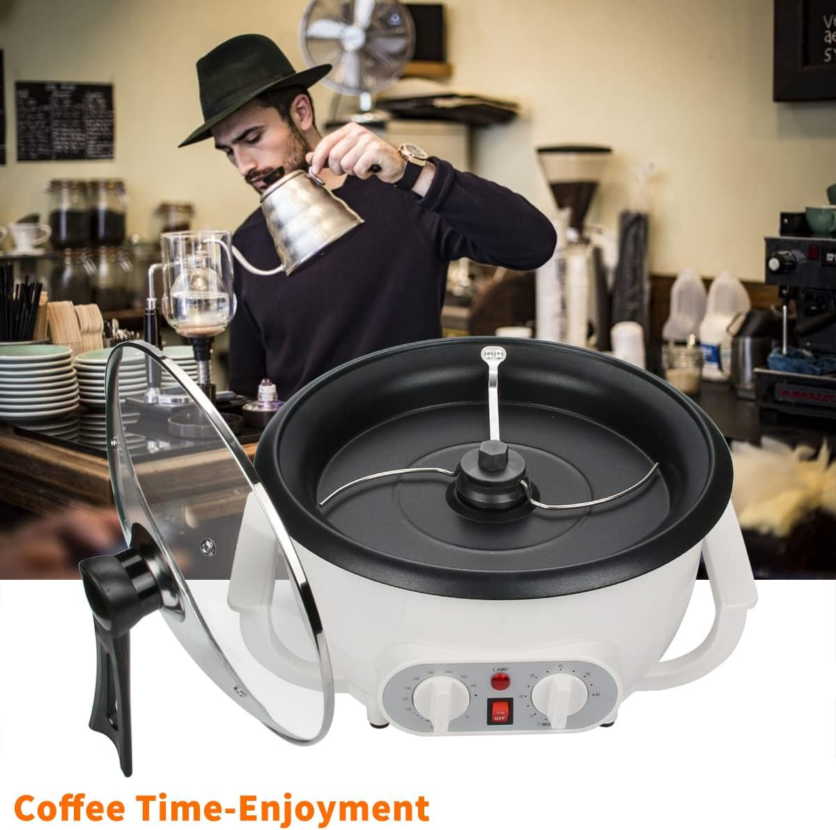 Electric Coffee Roaster 110V with Timer – 1200W Bean Roasting Machine