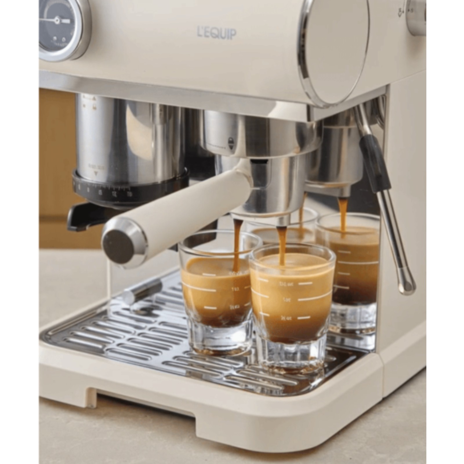 LEQUIP LCM-19BF06WH Espresso Coffee Home Machine Grinder Steam Bean 220V