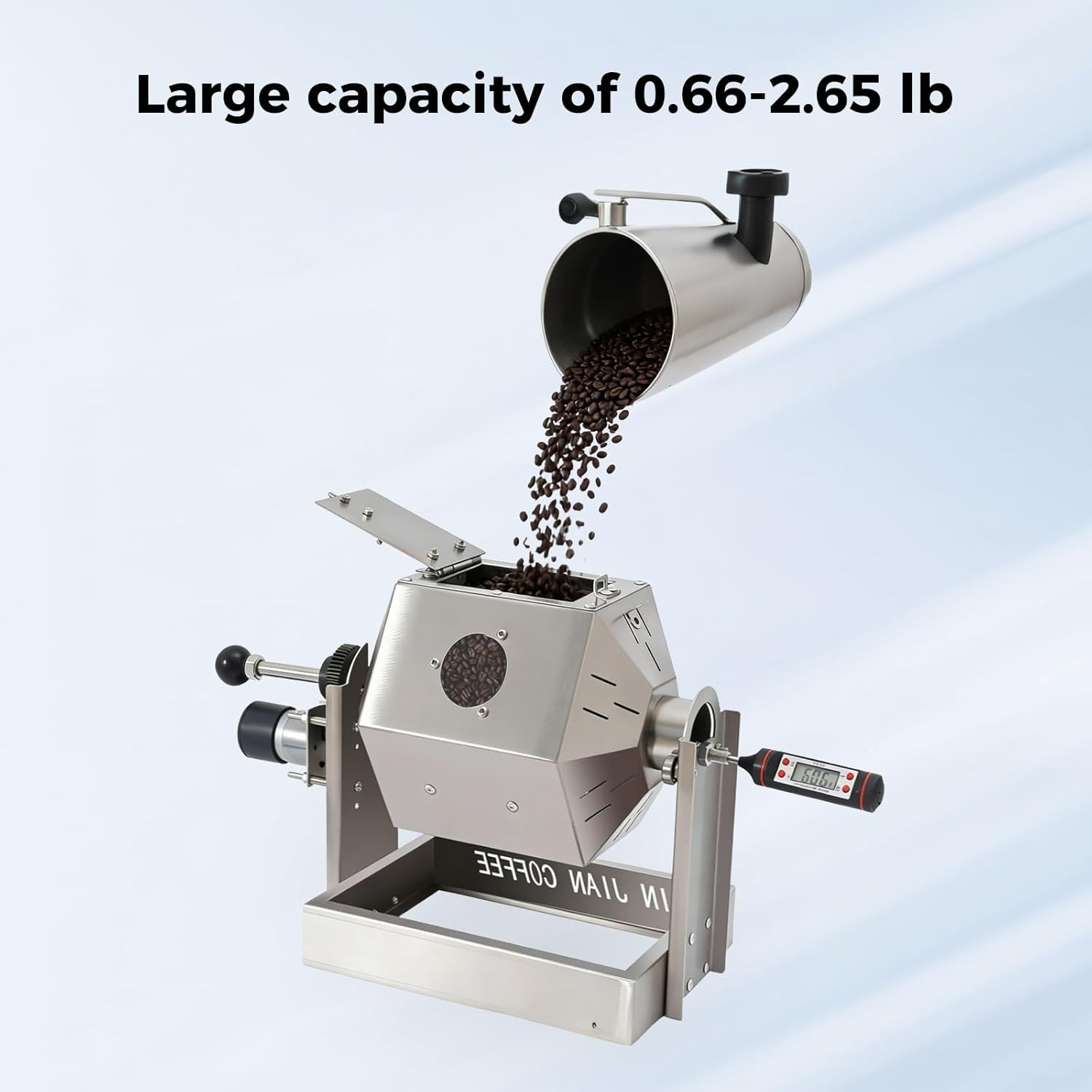 Electric Coffee Bean Roaster Stainless Steel Drum Roaster for Home Use