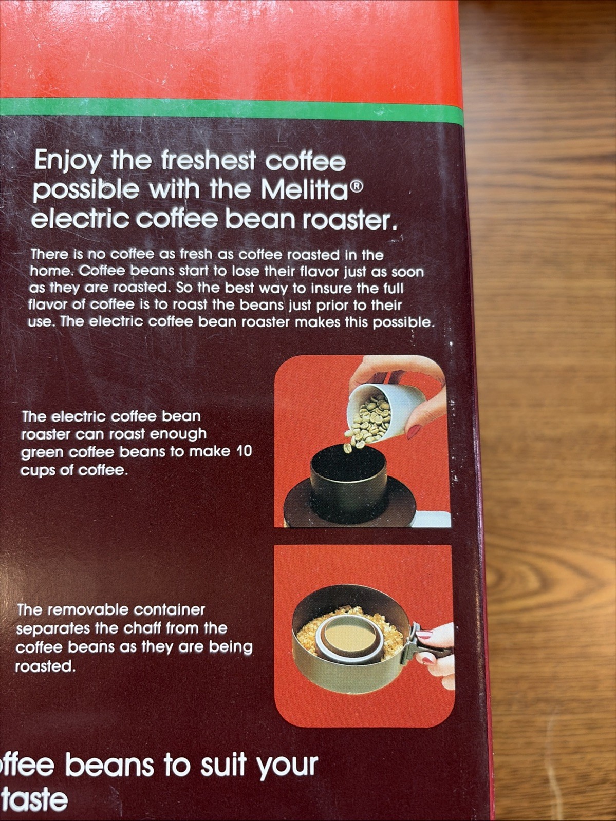 NIB VTG 80s Melitta Electric Coffee Bean Roaster AromaRoast Model CBR-10 NOS