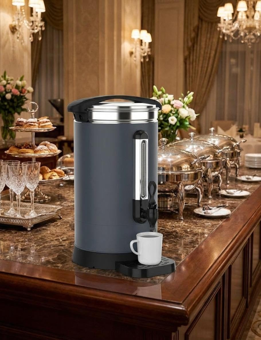 120 Cup Commercial Electric Coffee Urn Stainless Steel Hot Water Dispenser
