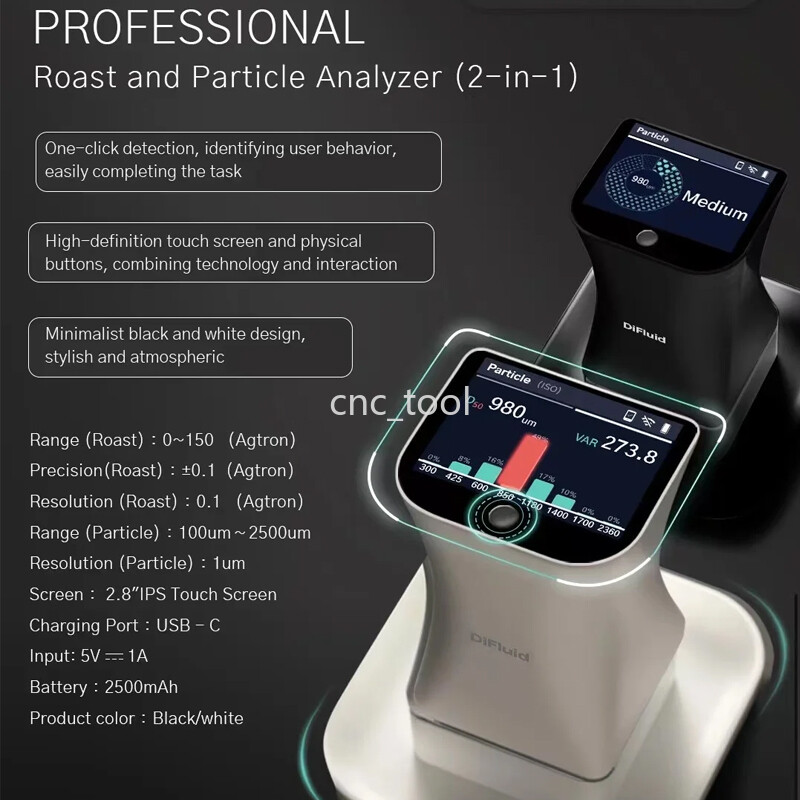 DiFluid Omni Coffee Bean Roast Level Roasting Degree & Particle Size Analyzer
