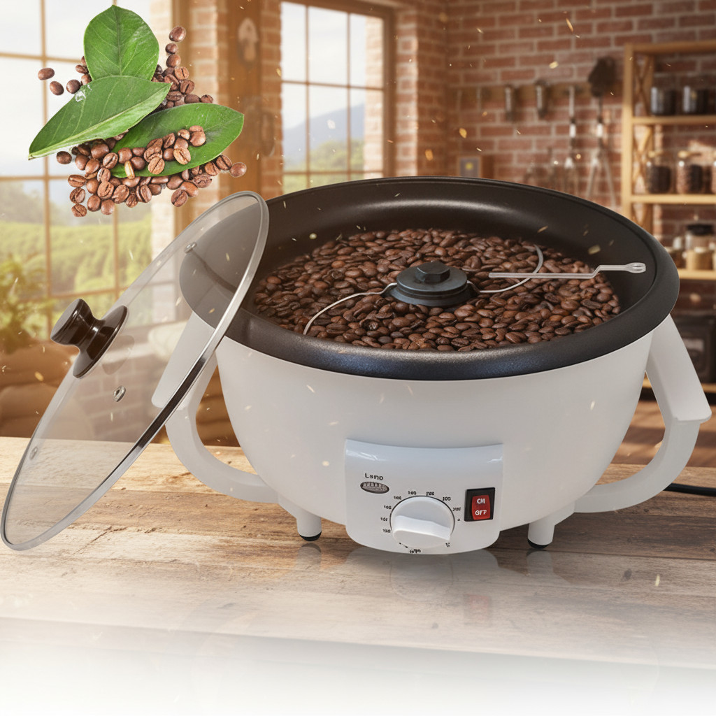Coffee Bean Roaster Durable Bean Baking Roasting Machine Home Coffee Shop 110V