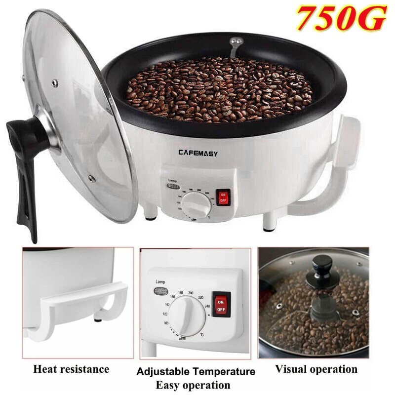 110V 1200W Home Use Electric Coffee Bean Roaster Machine Coffee Beans Baker US