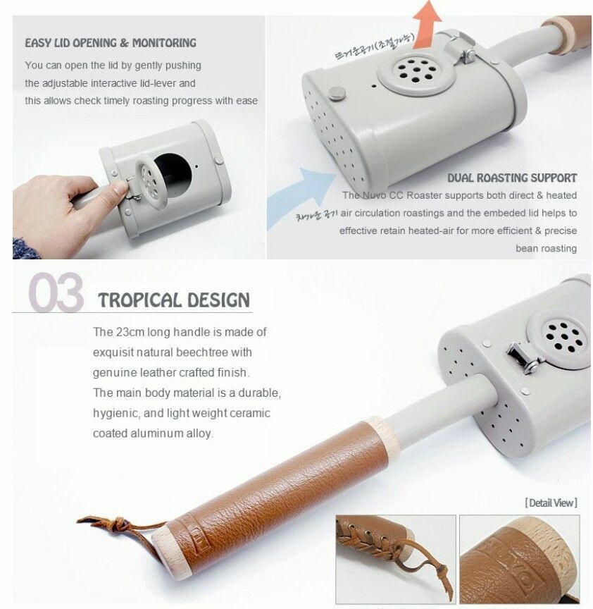 [Nuvo] Eco Ceramic Handy Coffee Bean CC Roaster / From Korea