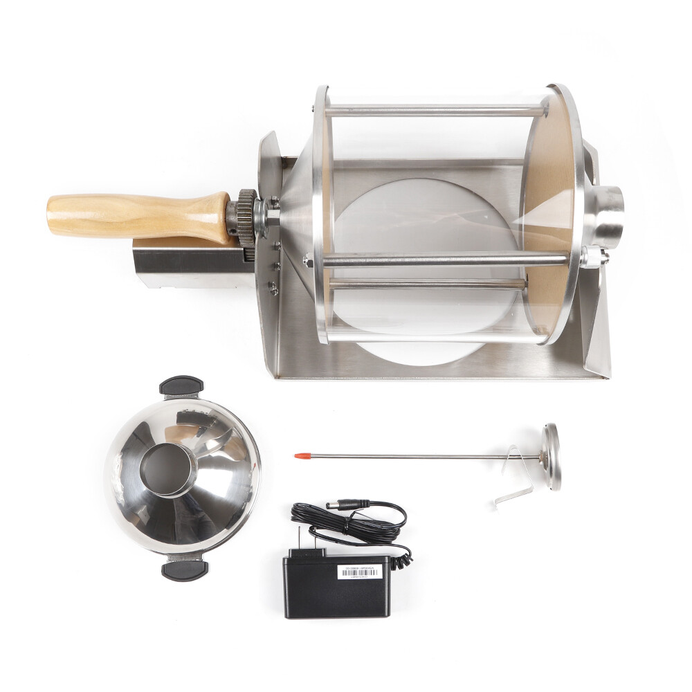 Electrical Coffee Bean Roaster Roasting Machine Wooden handle Home Coffee Shop