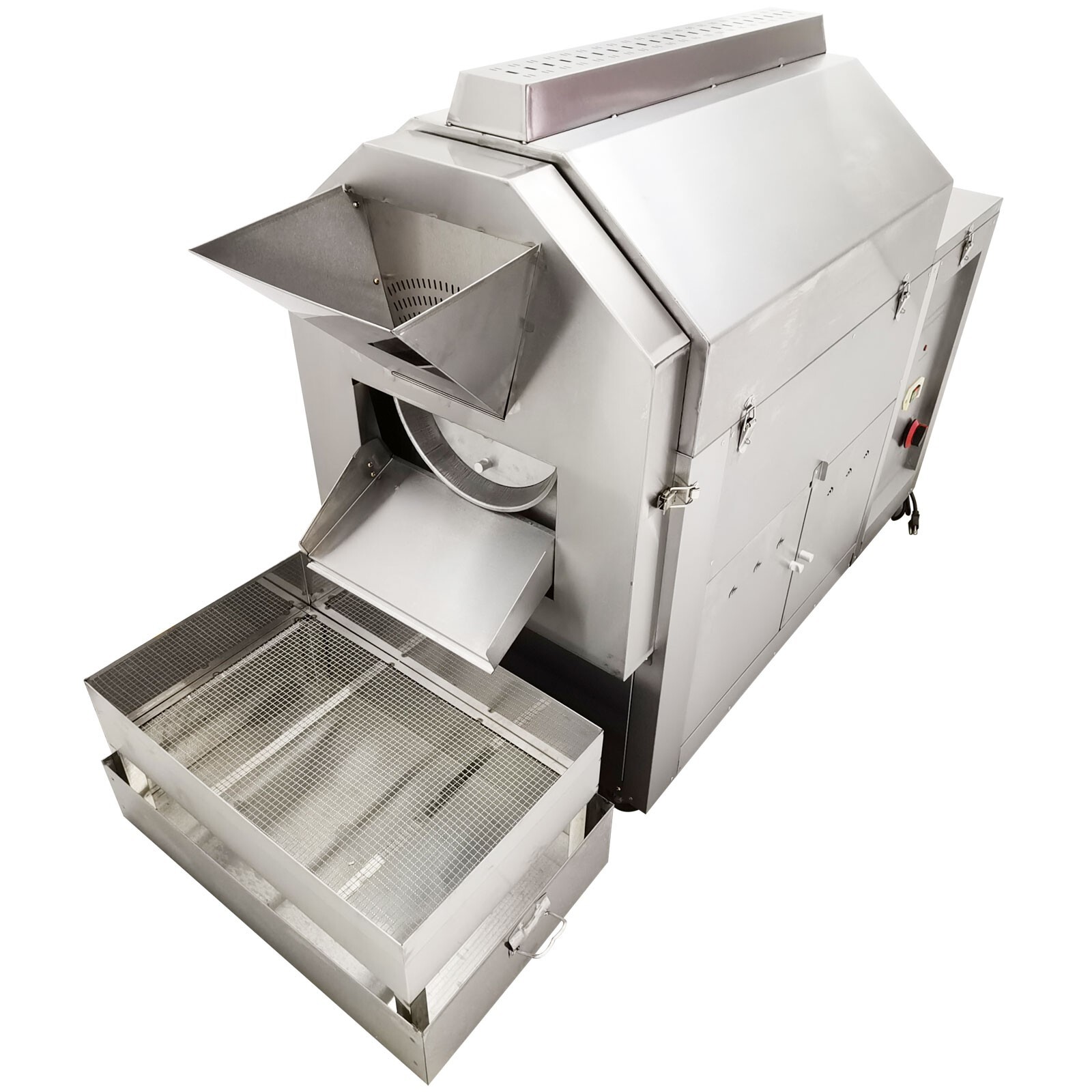 Automatic Coffee Bean Nut Roaster Roller Roasting Frying Machine 50kg 220V