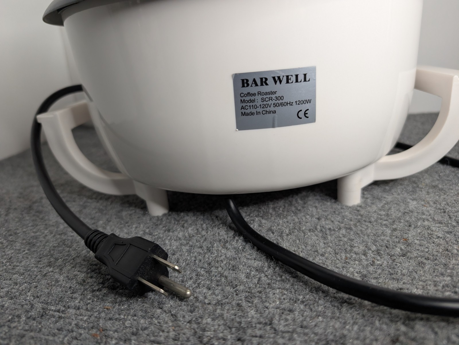 Bar Well Electric Coffee Bean Roaster Coffee Bean 1200W Home Roasting SRC-300