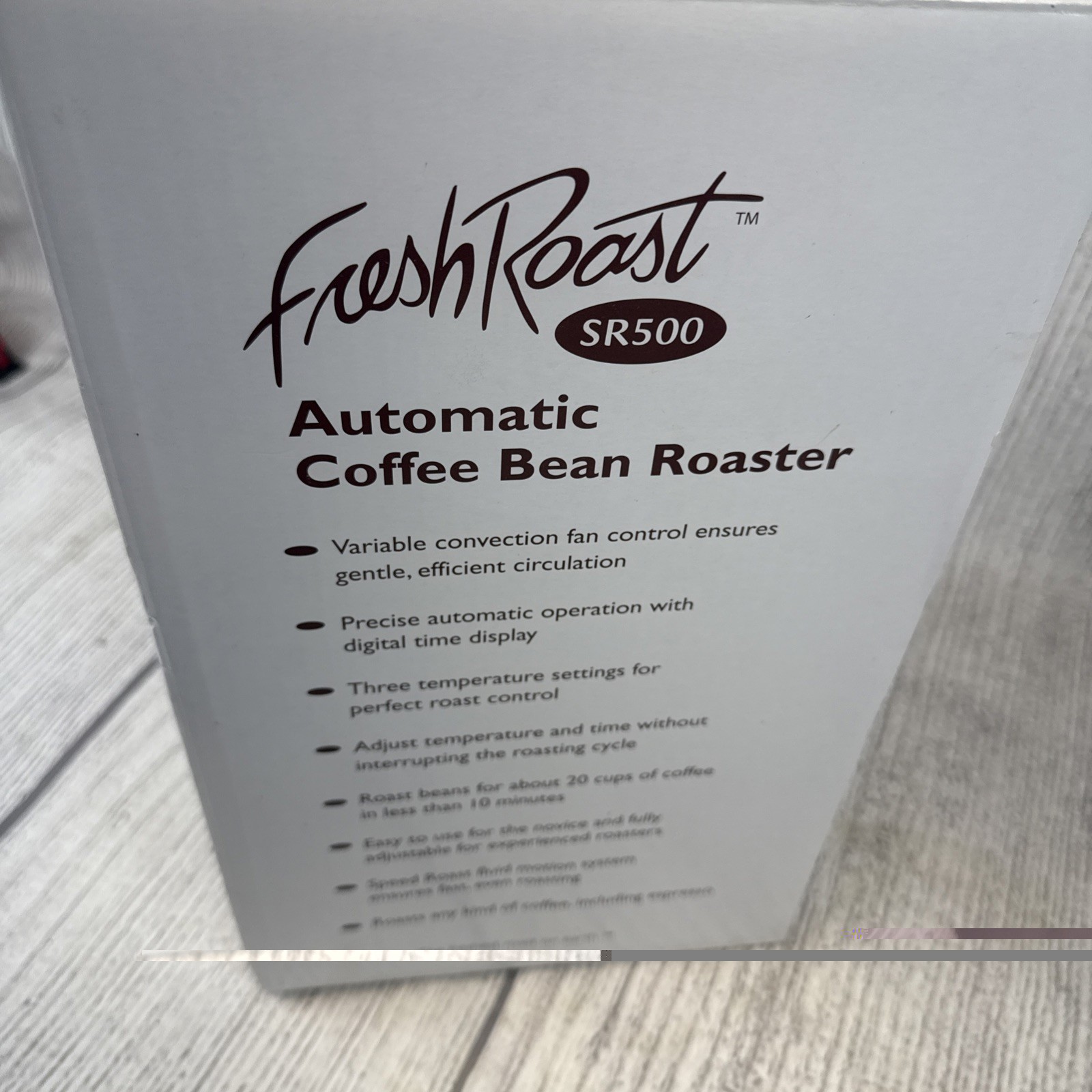 Fresh Roast SR500 Automatic Coffee Bean Roaster Model FB102SR, 120v – New Sealed