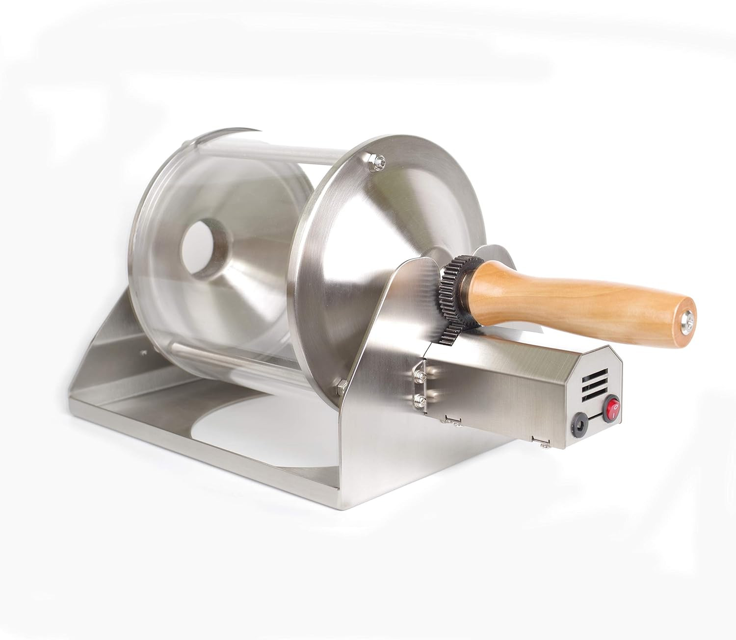 Home Coffee Roaster with Gas Burner, 400G Capacity, Quartz Drum & Steel Frame