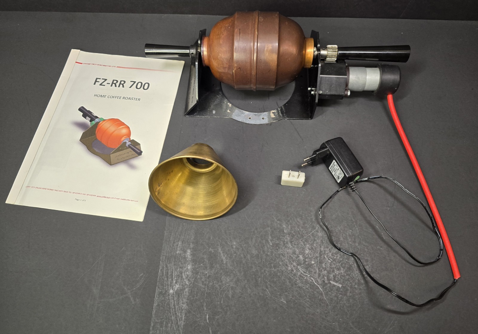 Coffee-Tech FZ-RR 700 Home Coffee Roaster w/ Motor, Manual & Accessories WORKS