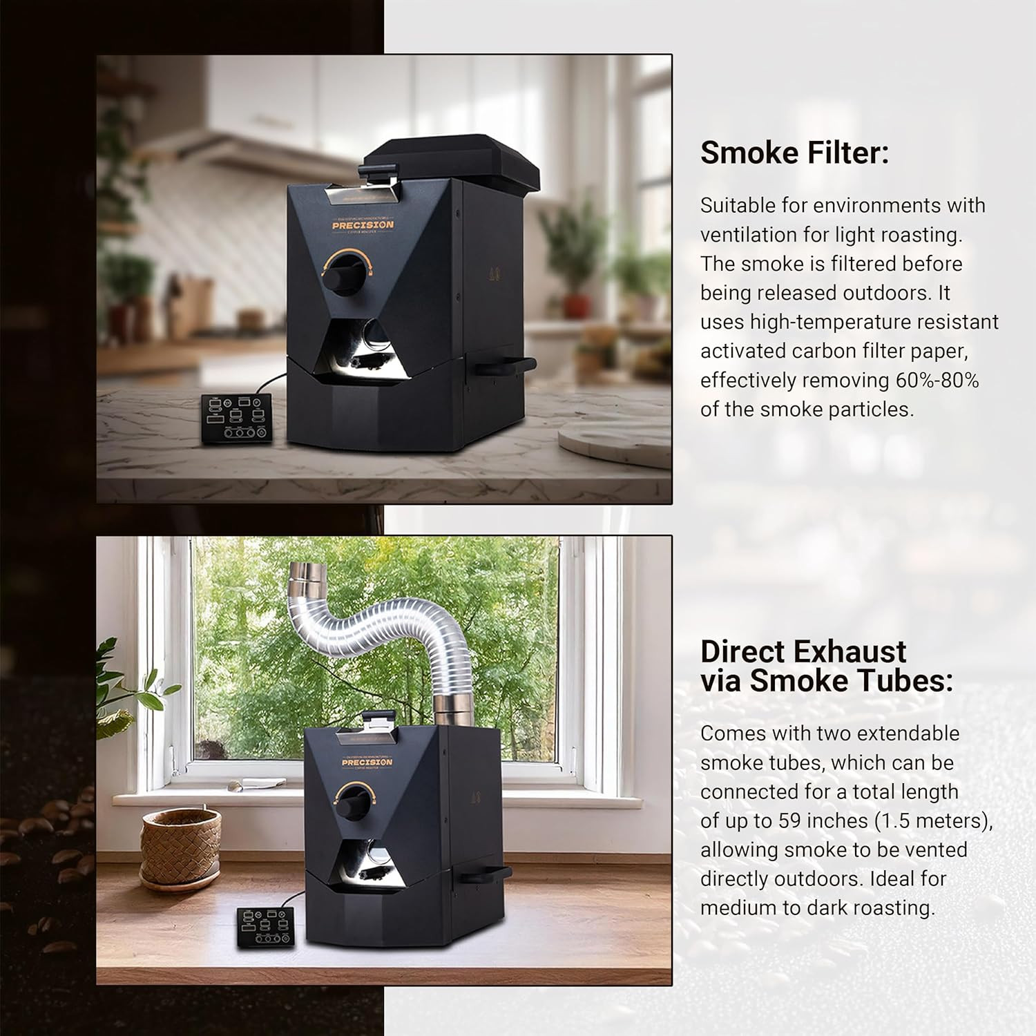 Electric Coffee Roaster 1lb with Smoke Filter – Easy to Use at Home