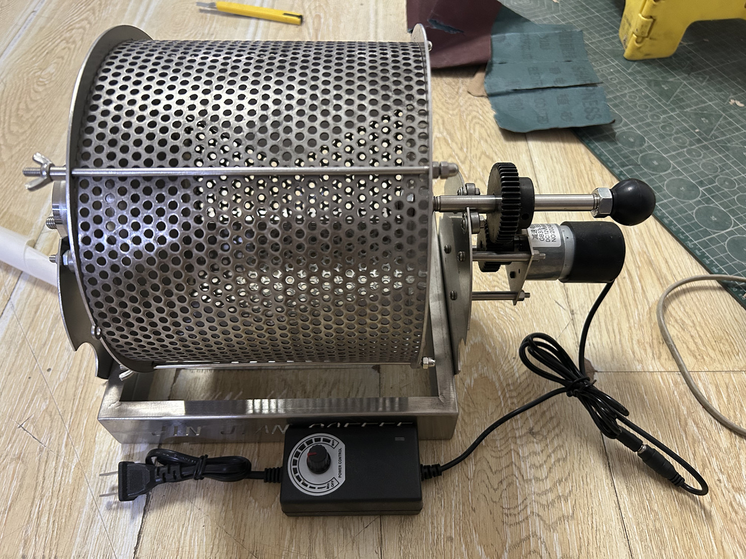 3.8L/1KG Electric Coffee Bean Roaster 360°Rotation Adjustable Speed For Home Use