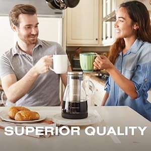Cold Brew Coffee Maker – 32 oz Glass Coffee Cold Brew Maker and