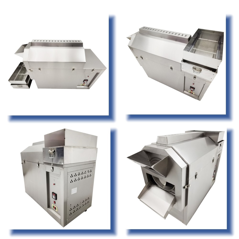 55 Lbs Automatic Nut and Seed Roaster Electric Stainless Steel Coffee Roaster