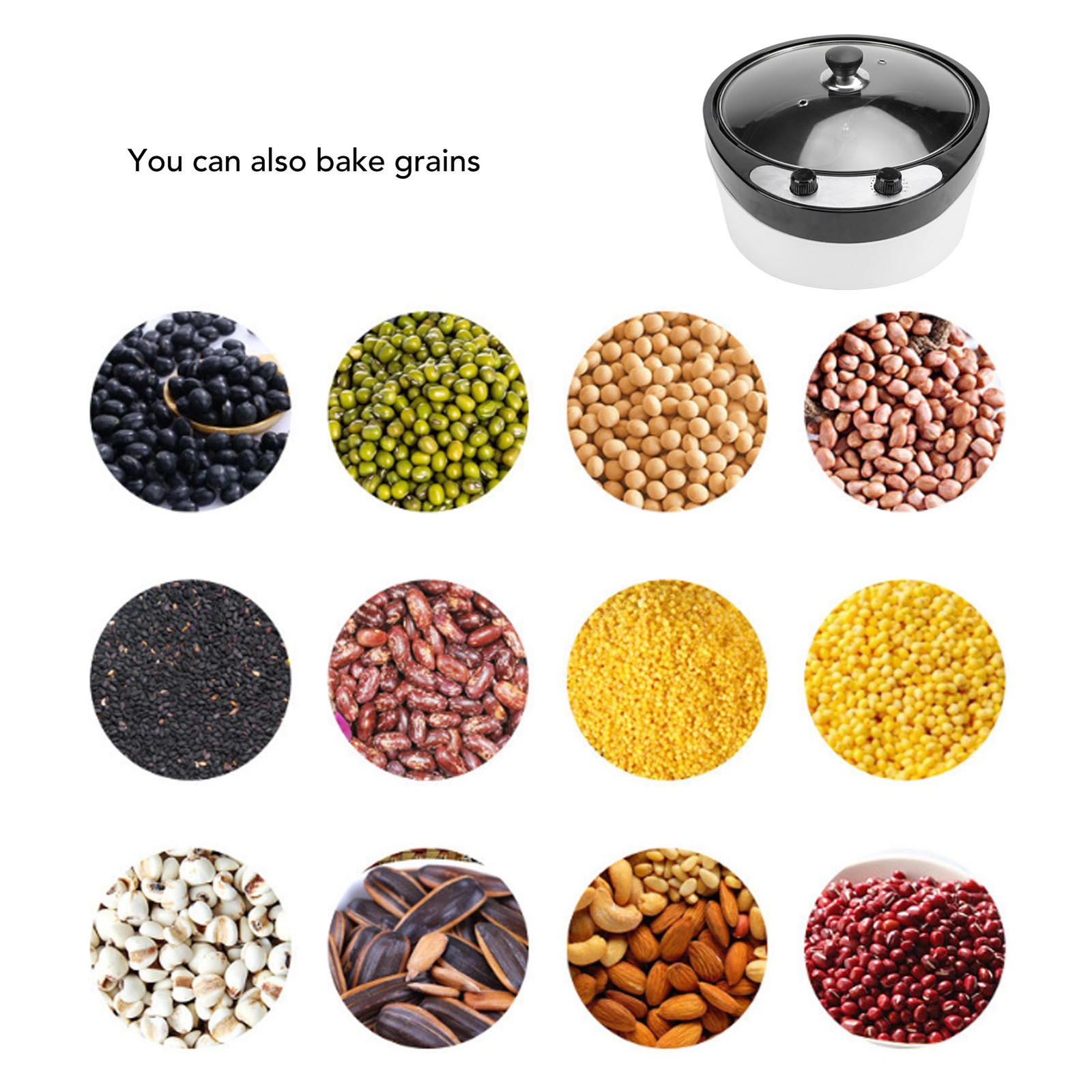 Coffee Roaster Machine Large Capacity 0‑240℃ Adjustment Efficient Roasting NTDN