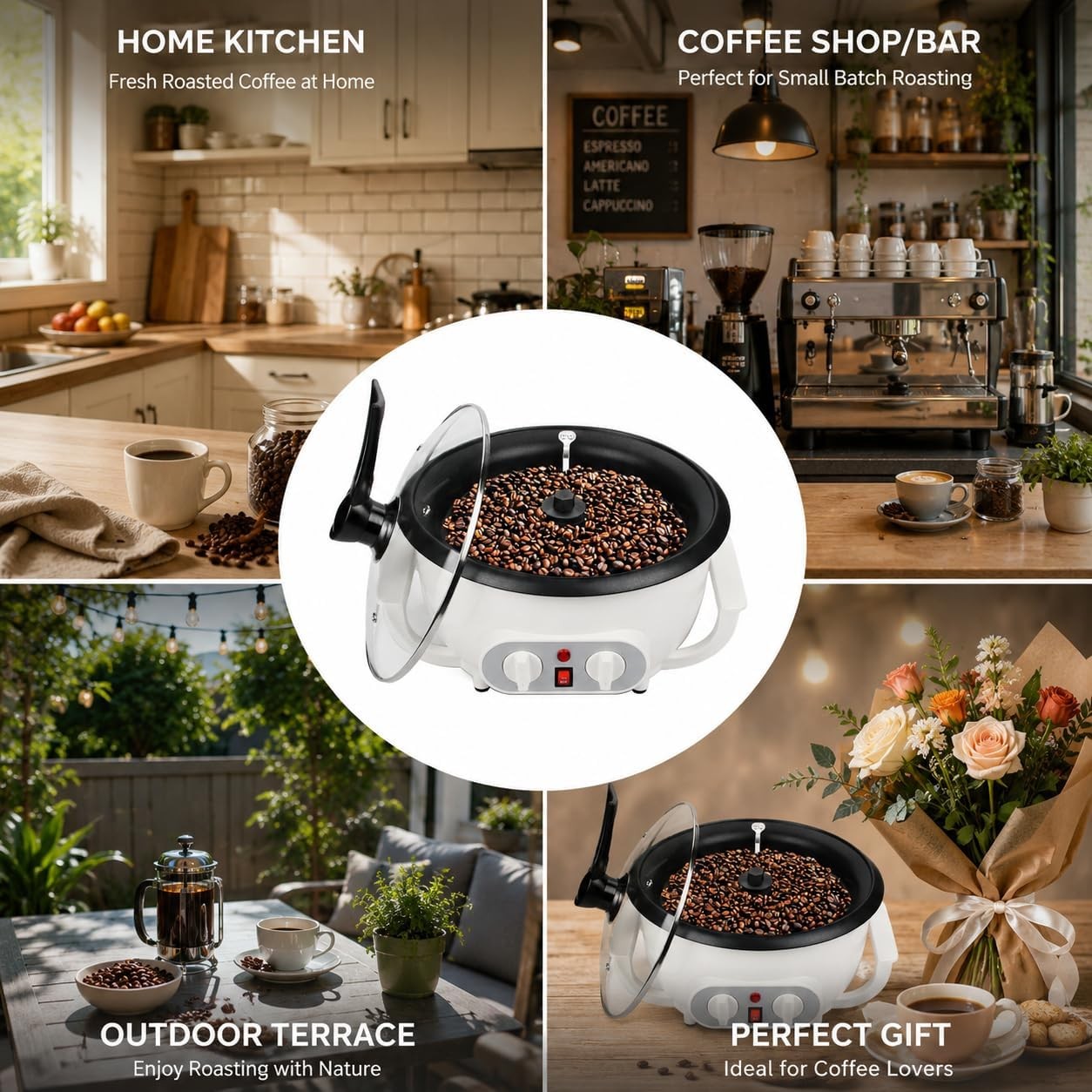 Upgrade Coffee Roaster Machine Home Use 110V Household Electric Coffee Bean