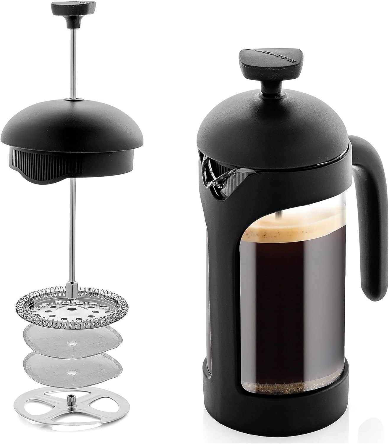French Pr Coffee Maker 12 Ounce with Heat Resistant Borosilicate