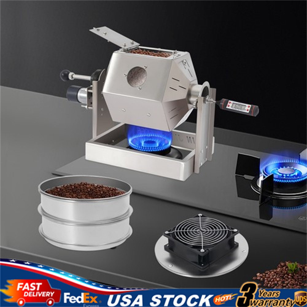 3.8L/3.45Qt Coffee Bean Roaster Commercial Coffee Bean Roaster Machine Drum Type