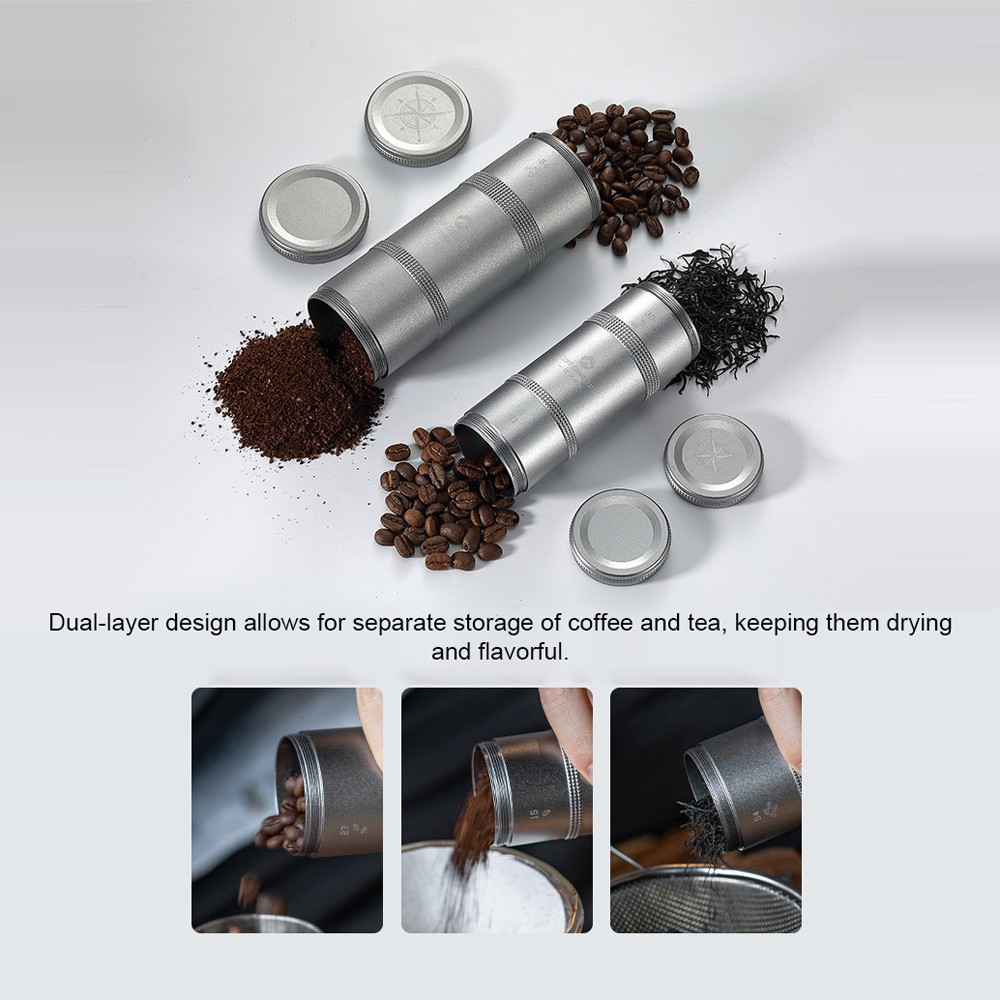 Coffee Can Outdoor Camping Aluminum Alloy Coffee Bean Tea-leaves Storage RVCR