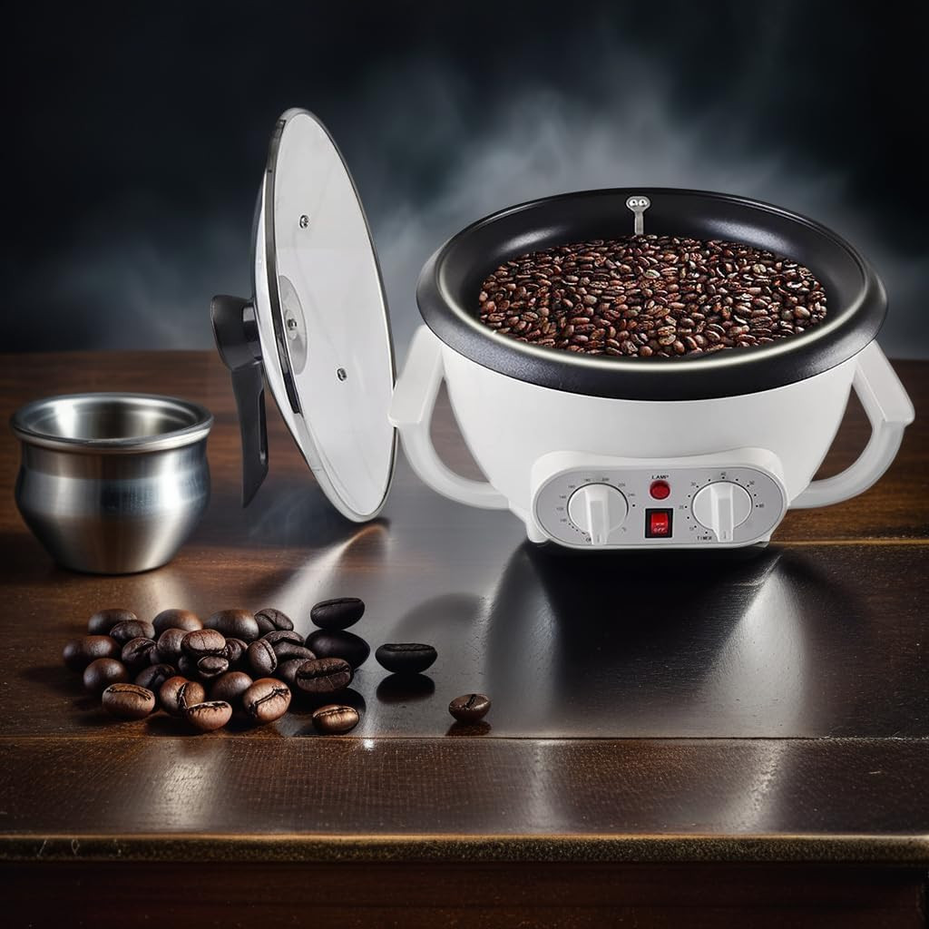 Electric Home Coffee Roaster with Timer – 110V Bean Roasting Machine