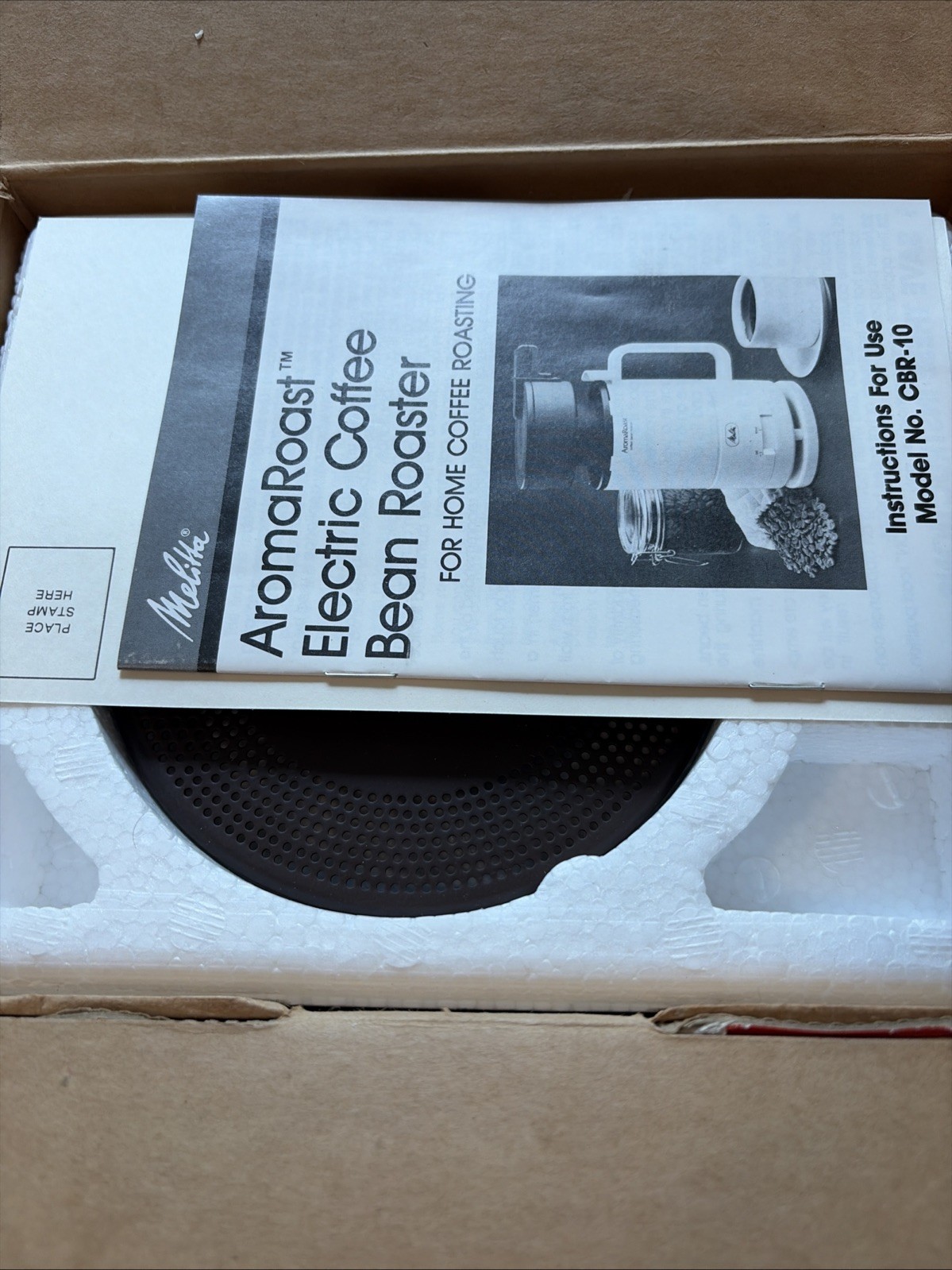 NIB VTG 80s Melitta Electric Coffee Bean Roaster AromaRoast Model CBR-10 NOS
