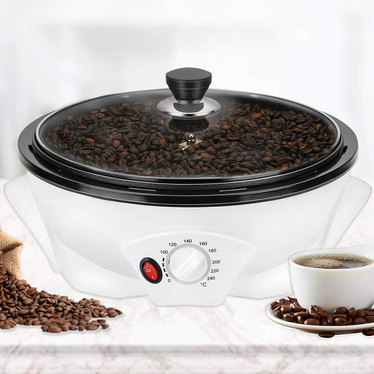 Coffee Roaster Machine,800g Non-Stick Electric Coffee Bean Roaster for Home Use