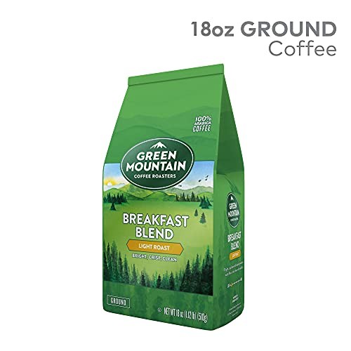 Coffee, Light Roast, Bagged 18 oz 1.12 Pound (Pack of 1) Breakfast Blend Ground