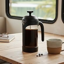 French Pr Coffee Maker 12 Ounce with Heat Resistant Borosilicate